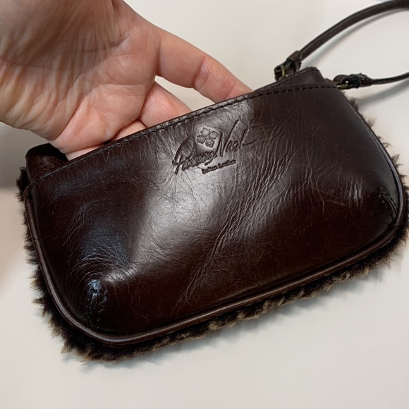 Patricia Nash Shearling Wristlet Dark Brown color - Picture 3 of 14